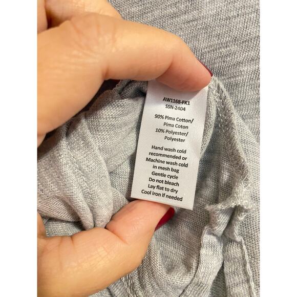 NWT ATM Anthony Thomas Melillo Pima Cotton V-Neck T-Shirt in heather grey sz. S - Picture 10 of 13